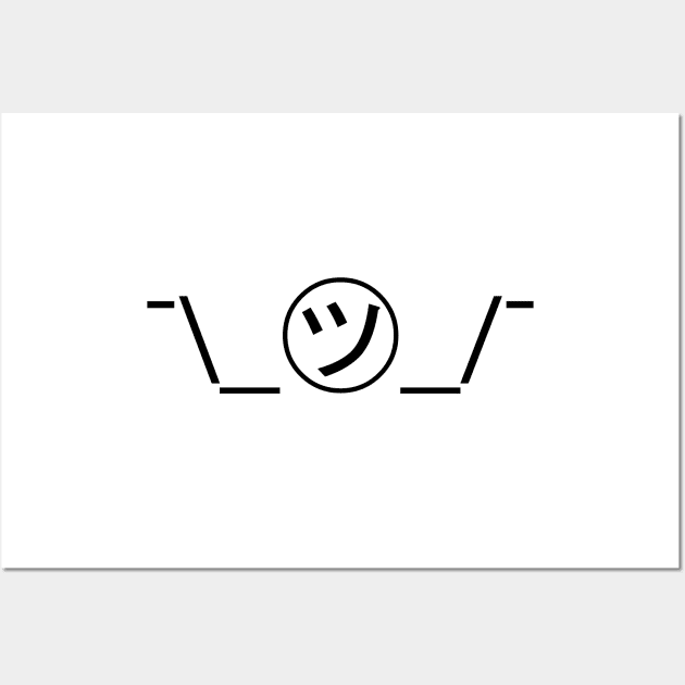 Tsu Kana Shrug Emoticon ¯\_㋡_/¯ Japanese Kaomoji Wall Art by tinybiscuits